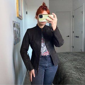 DANIER Brown Leather Fitted Jacket